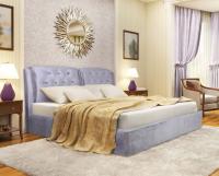 Кровать двуспальная Sophia (СМ 140х200) с основанием в интернет магазине Планета Комфорта Фото krovati-s-myagkoy-spinkoy кровать двуспальная sophia (см 140х200) с основанием производитель Вега