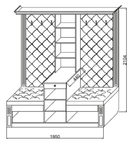 Фото Прихожая Визит-2 К-3 от производителя Марибель в Крыму по цене 37&nbsp;270 ₽