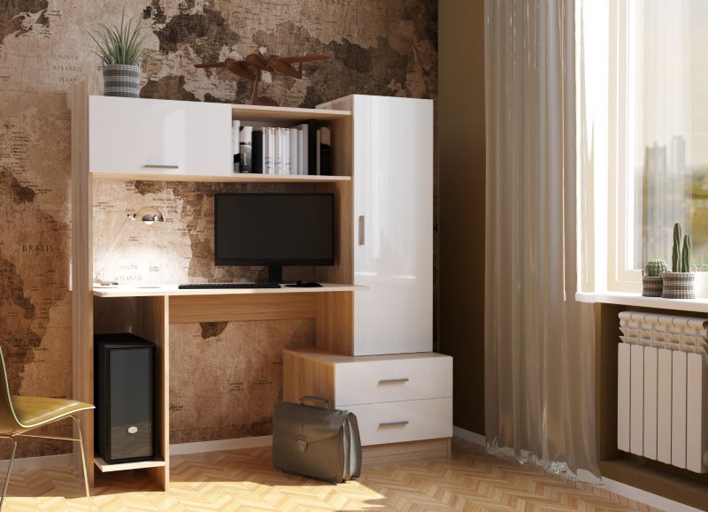 Фото Стол компьютерный ПКС-7 (1,5) от производителя ПАМИР в Крыму по цене 11 440 ₽