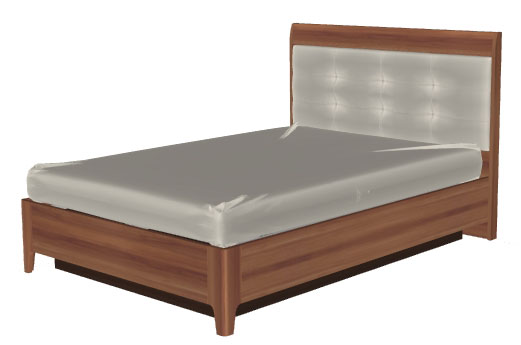 Кровать двуспальная Камелия КР-1072 (СМ 140х200) с подъемным механизмом ( 140х200 , ЛДСП/МДФ , слива валлис комбинированный , с подъемным мех. , с коробом , без матраса (Лером) )