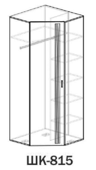 Фото Шкаф Лотос ШК-815 (70) угловой от производителя Сантан в Крыму по цене 8 640 ₽
