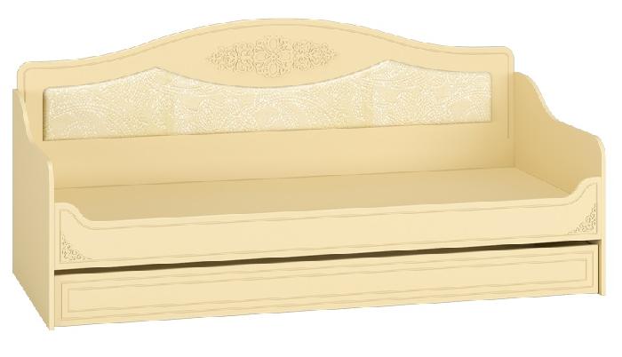 Кровать односпальная Ассоль плюс АС-47 (СМ 90х200) без основания ( 90х200 , ЛДСП/МДФ , ваниль/ваниль , без подъемного мех. , ящики в комплекте , без матраса (Компасс) )
