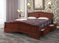 Кровать односпальная Карина-6 (СМ 120х200) с выдвижными ящиками, без основания с универсальными царг в интернет магазине Планета Комфорта Фото krovati-derevyannye кровать односпальная карина-6 (см 120х200) с выдвижными ящиками, без основания с универсальными царг производитель Браво-мебель