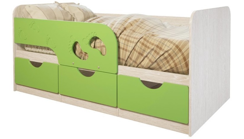 Фото Кровать детская Минима Лего (СМ 80х186) с ящиками от производителя Мебелони в Крыму по цене 13 530 ₽