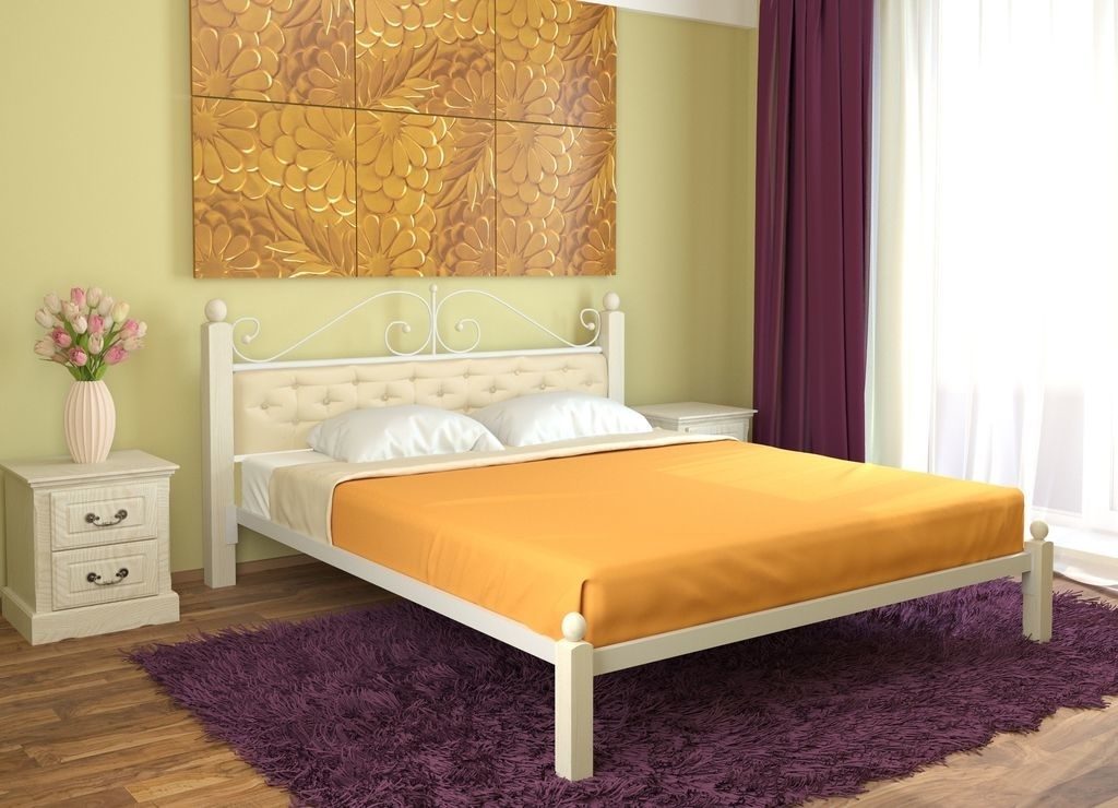 Фото Кровать односпальная Диана Lux мягкая (СМ 120х200) трубка металл от производителя Милсон в Крыму по цене 21 550 ₽