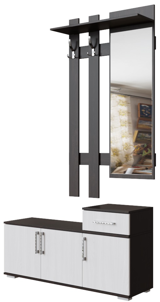 Фото Вешалка с зеркалом №3 (0,8) от производителя Хорошая мебель в Крыму по цене 14 480 ₽