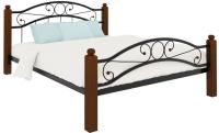 Кровать двуспальная Надежда Lux Plus (СМ 180х190) трубка металл в интернет магазине Планета Комфорта Фото derevyannye-krovati кровать двуспальная надежда lux plus (см 180х190) трубка металл производитель Милсон