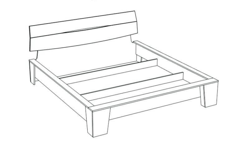 Фото Кровать двуспальная Стреза NEW (СМ 180х200) без основания от производителя СБК в Крыму по цене 8 460 ₽