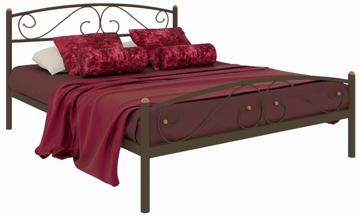 Фото Кровать двуспальная Вероника Plus (СМ 140х200) трубка металл от производителя Милсон в Крыму по цене 13 170 ₽