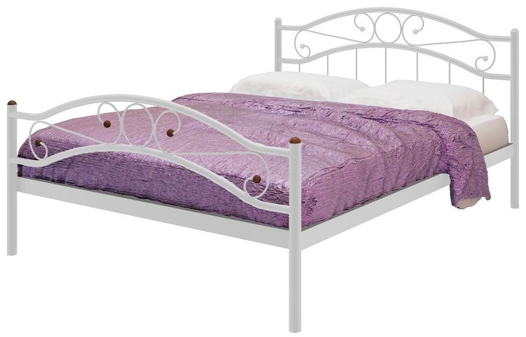 Фото Кровать двуспальная Надежда Plus (СМ 140х200) трубка металл от производителя Милсон в Крыму по цене 13 990 ₽