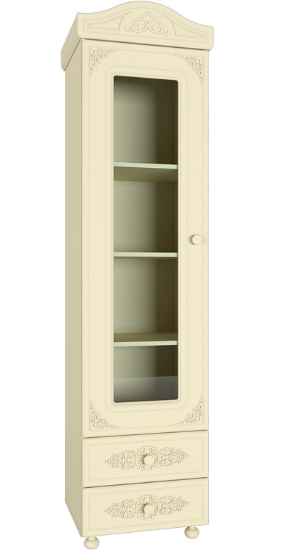 Фото Шкаф-пенал со стеклом Ассоль плюс АС-1  от производителя Компасс в Крыму по цене 27 850 ₽