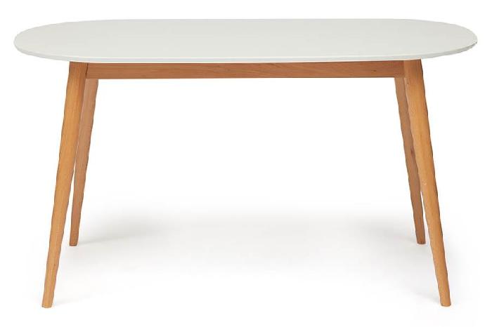 Стол обеденный Макс (Мах) (№4 массив дерева, мдф-белый,  натуральный бук (Tetchair) )