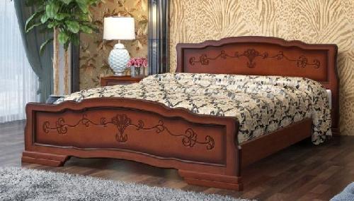 Кровать двуспальная Карина-6 (СМ 160х200) без основания с универсальными царгами в интернет магазине Планета Комфорта Фото derevyannye-krovati кровать двуспальная карина-6 (см 160х200) без основания с универсальными царгами производитель Браво-мебель