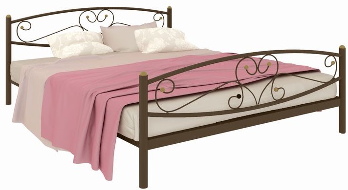 Фото Кровать двуспальная Каролина Plus (СМ 180х200) трубка металл от производителя Милсон в Крыму по цене 14 950 ₽
