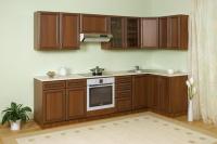 Кухня на заказ Угловая (Фасад МДФ, шпонирование) в интернет магазине Планета Комфорта Фото kukhni-individualnogo-izgotovleniya кухня на заказ угловая (фасад мдф, шпонирование) производитель ПК Кухни