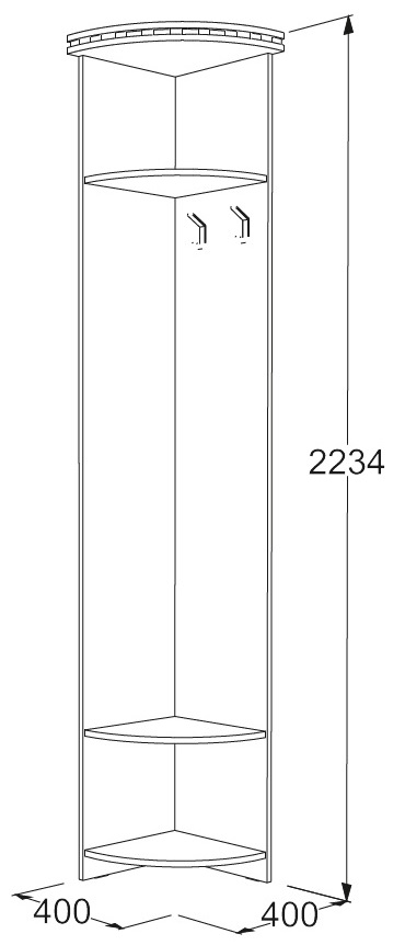 Фото Вешалка угловая Ольга-13 от производителя Фант-мебель в Крыму по цене 4&nbsp;110 ₽