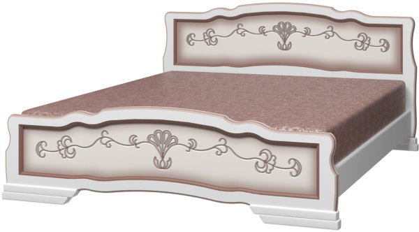 Фото Кровать двуспальная Карина-6 (СМ 160х200) с выдвижными ящиками, без основания с универсальными царга от производителя Браво-мебель в Крыму по цене 29 530 ₽