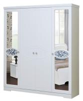 Шкаф Ольга-12 МДФ (187) четырехдверный (белый, белый глянец,(Фант-мебель)) в Крыму от производителя 