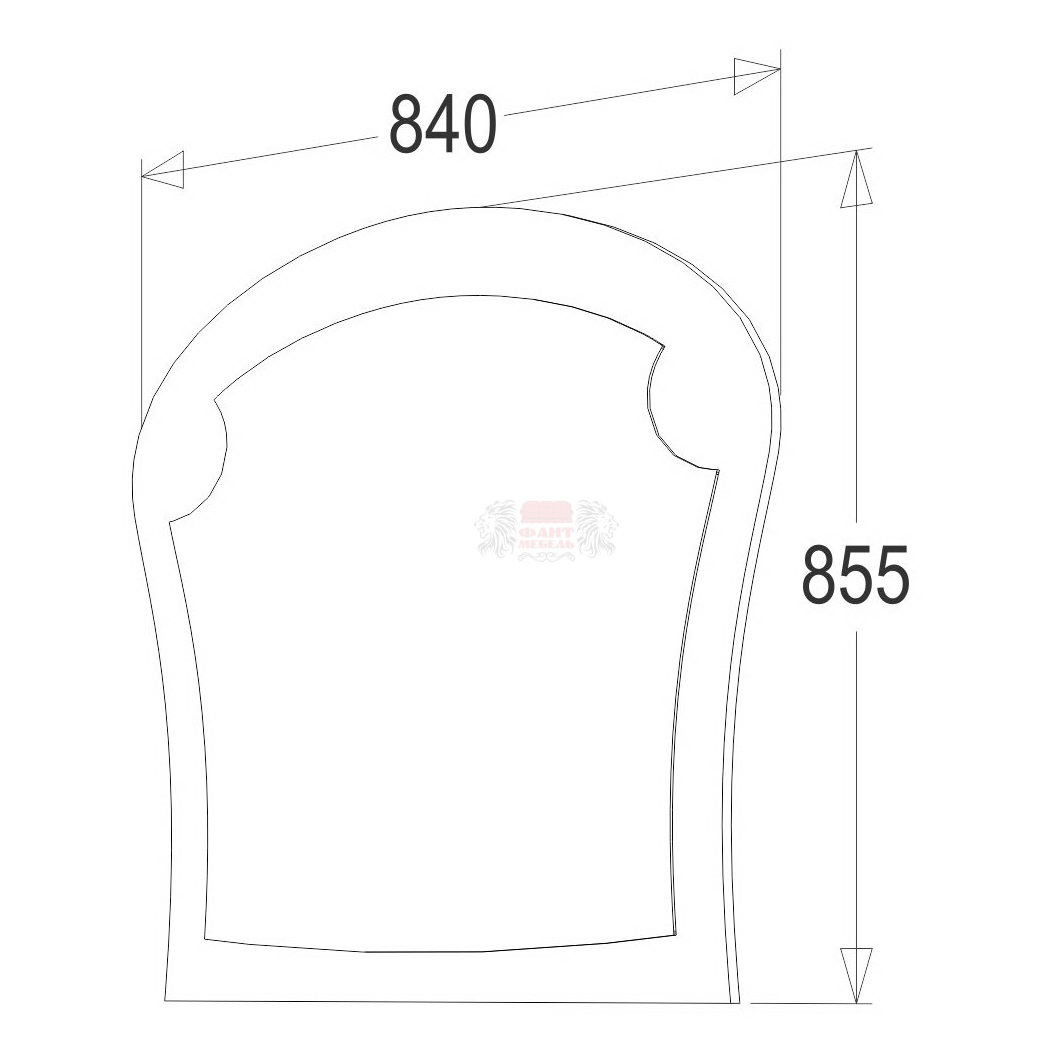 Фото Зеркало навесное Ольга-1Н от производителя Фант-мебель в Крыму по цене 3&nbsp;190 ₽
