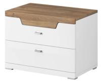 Тумба прикроватная-2S typ 22 Montreal (белый ламинат-дуб грандсон, белый глянец-дуб грандсон (Helvetia) ) в Крыму от производителя 