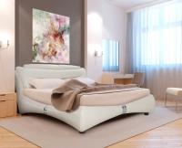 Кровать двуспальная Floral (СМ 200х200) с основанием в интернет магазине Планета Комфорта Фото krovati-s-myagkoy-spinkoy кровать двуспальная floral (см 200х200) с основанием производитель Вега