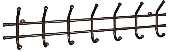 Вешалка настенная Норма 7 (медный антик  (Завод металлических изделий) )