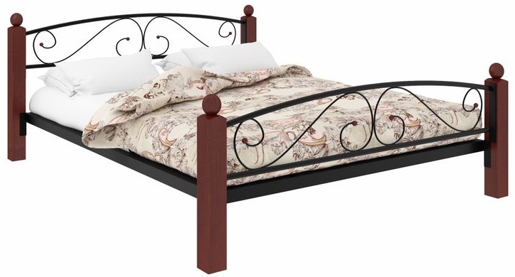 Фото Кровать двуспальная Вероника Lux Plus (СМ 140х200) трубка металл от производителя Милсон в Крыму по цене 20 330 ₽