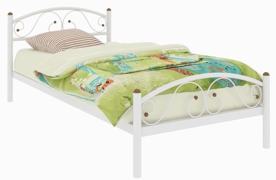 Фото Кровать односпальная Вероника Plus (СМ 80х200) трубка металл от производителя Милсон в Крыму по цене 9 070 ₽