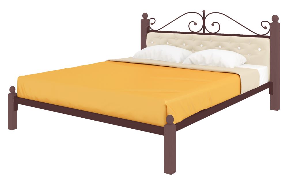 Фото Кровать двуспальная Диана Lux мягкая (СМ 160х190) трубка металл от производителя Милсон в Крыму по цене 23 340 ₽
