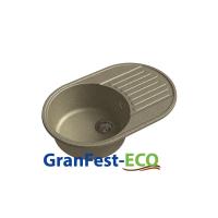 Мойка Granfest eco-18 (ГР 740х480хh200) (шир.ящ.min 720) без сифона (Цвет мойки черный) в Крыму от производителя 