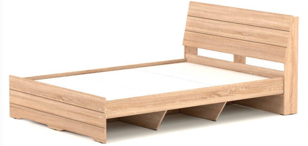 Фото Кровать двуспальная К-19 (СМ 140х200) комплектуется настилом от производителя Ромис в Крыму по цене 14 990 ₽